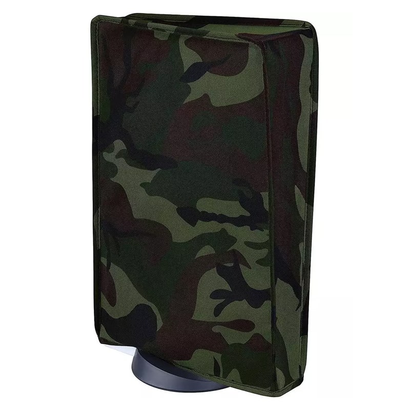 Cubierta y funda antipolvo para PlayStation 5 de Nylon en verde camuflaje